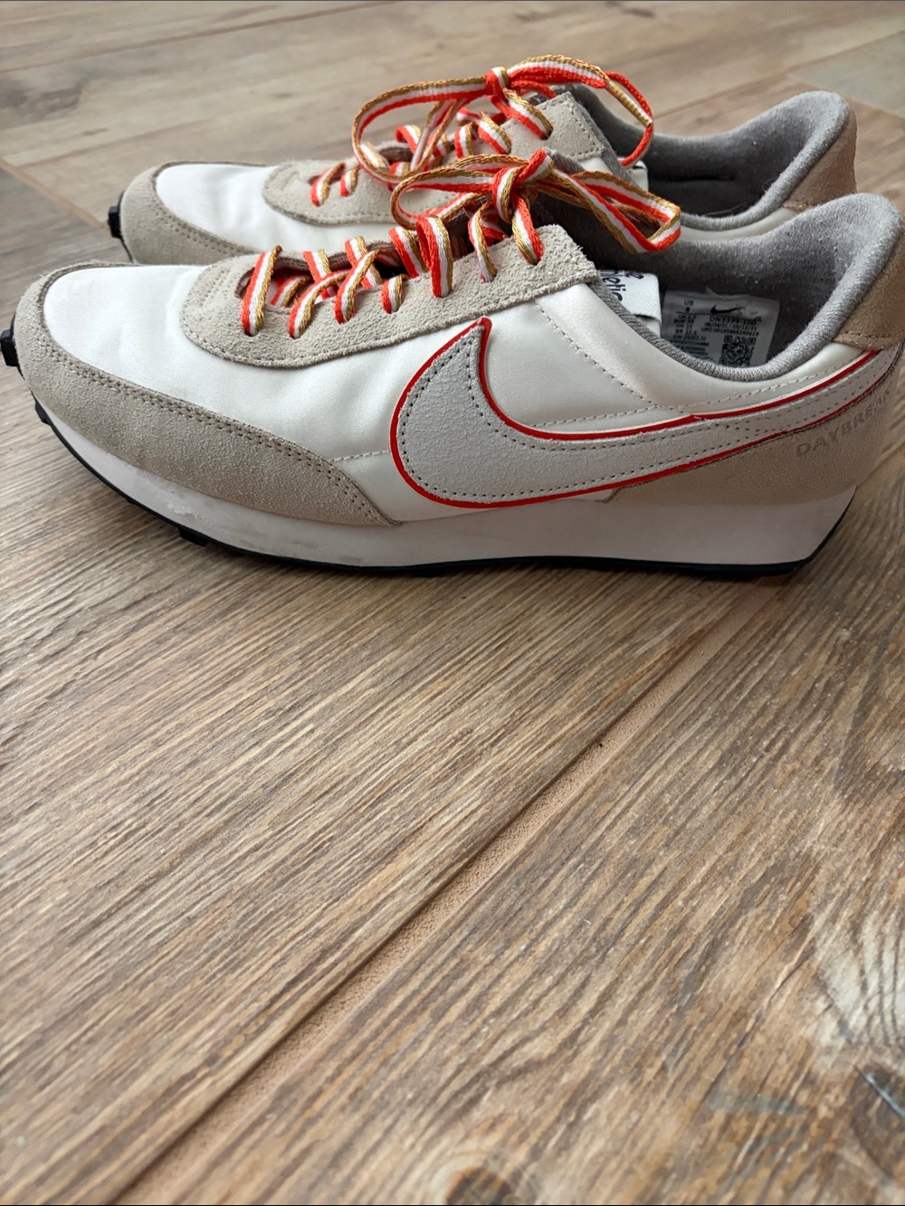 Nike Vintage Runner in White,Beige&Orange Trim - worn twice-excellent condition